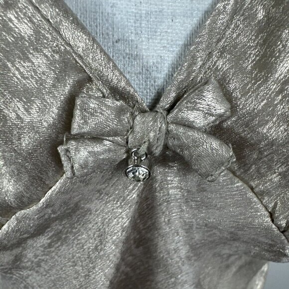 Linea Donatella Women's M Gold Shimmer Satin Nighty Nightgown Short NWT 9097 - Picture 5 of 11